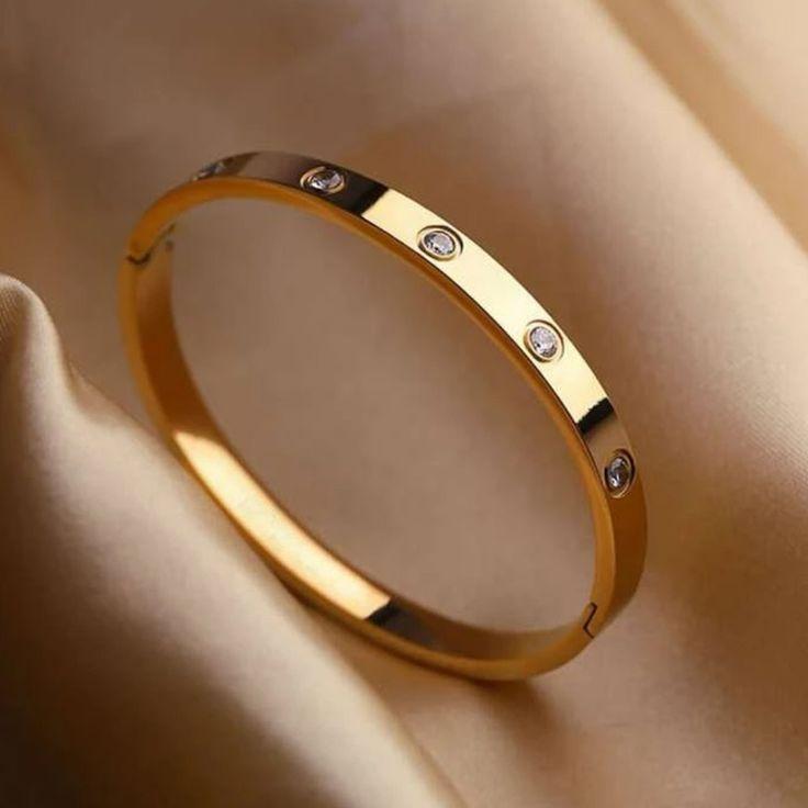 Funky Gemstone Kara Bangle - 1 Pc Silver & Golden Stylish Accessory