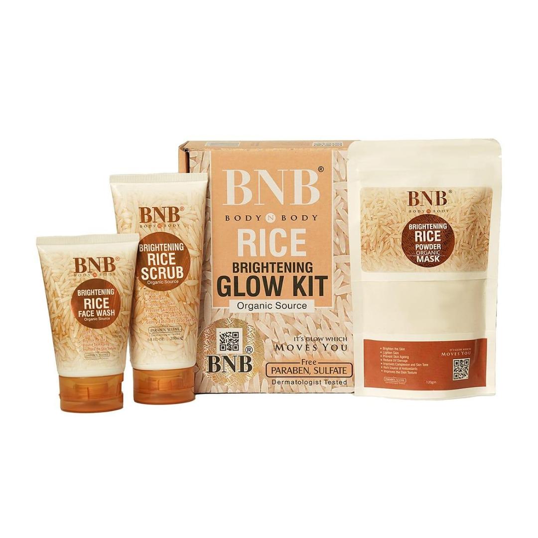 Skin Brightening Rice Facial Kit - Whitening and Exfoliating Set